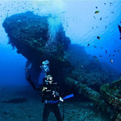 Scuba Diving the Japanese Shipwreck